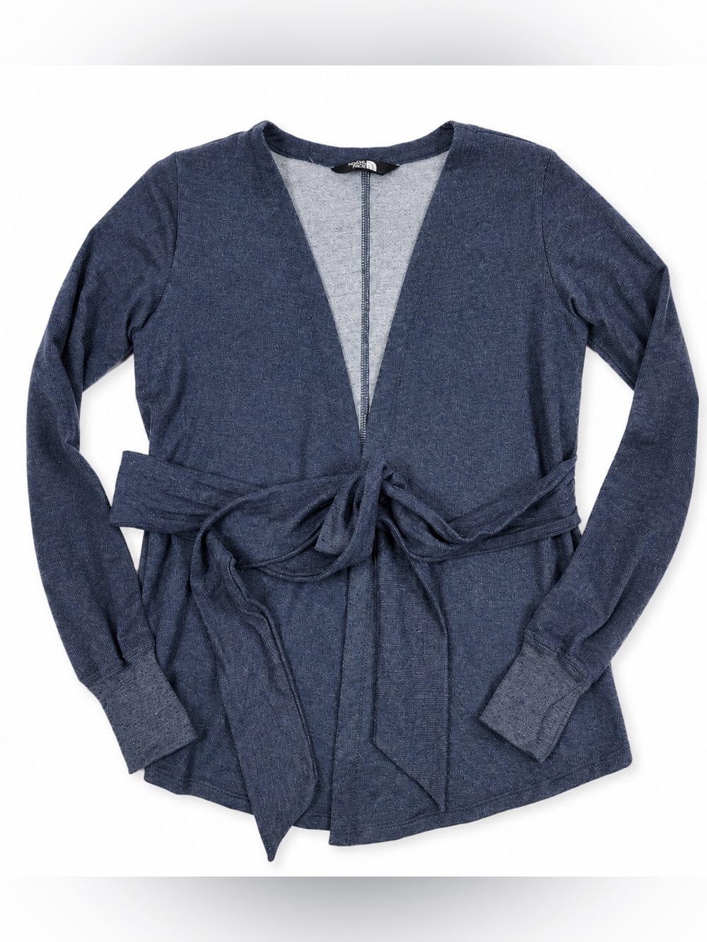 The North Face Women's Terry Wrap Cardigan Sweater Navy Blue Size small